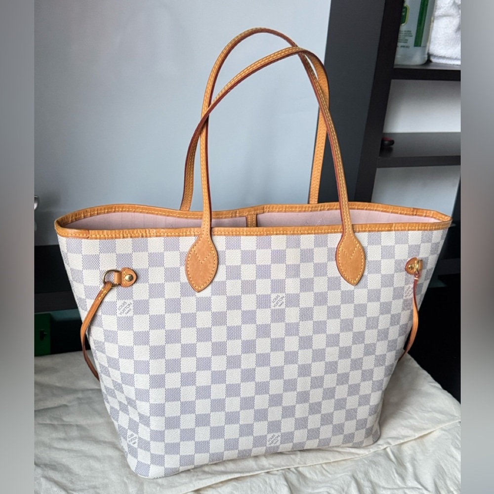 Authentic Louis Vuitton Neverfull MM Azure